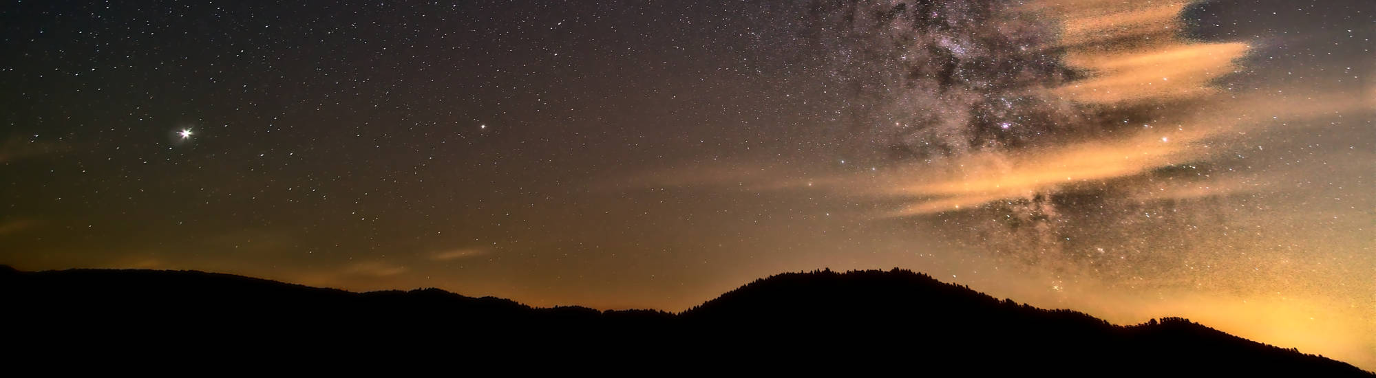 Ausschnitt der Milchstraße im August, aufgenommen im Nordschwarzwald